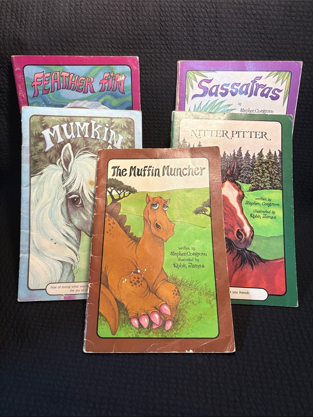 Sweet set of 80’s soft cover books with lessons built in. By Stephen Cosgrove.
